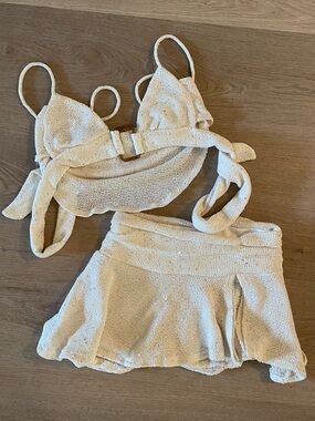 Outcast Clothing Knit Two-Piece Crop Top & Skirt Set
